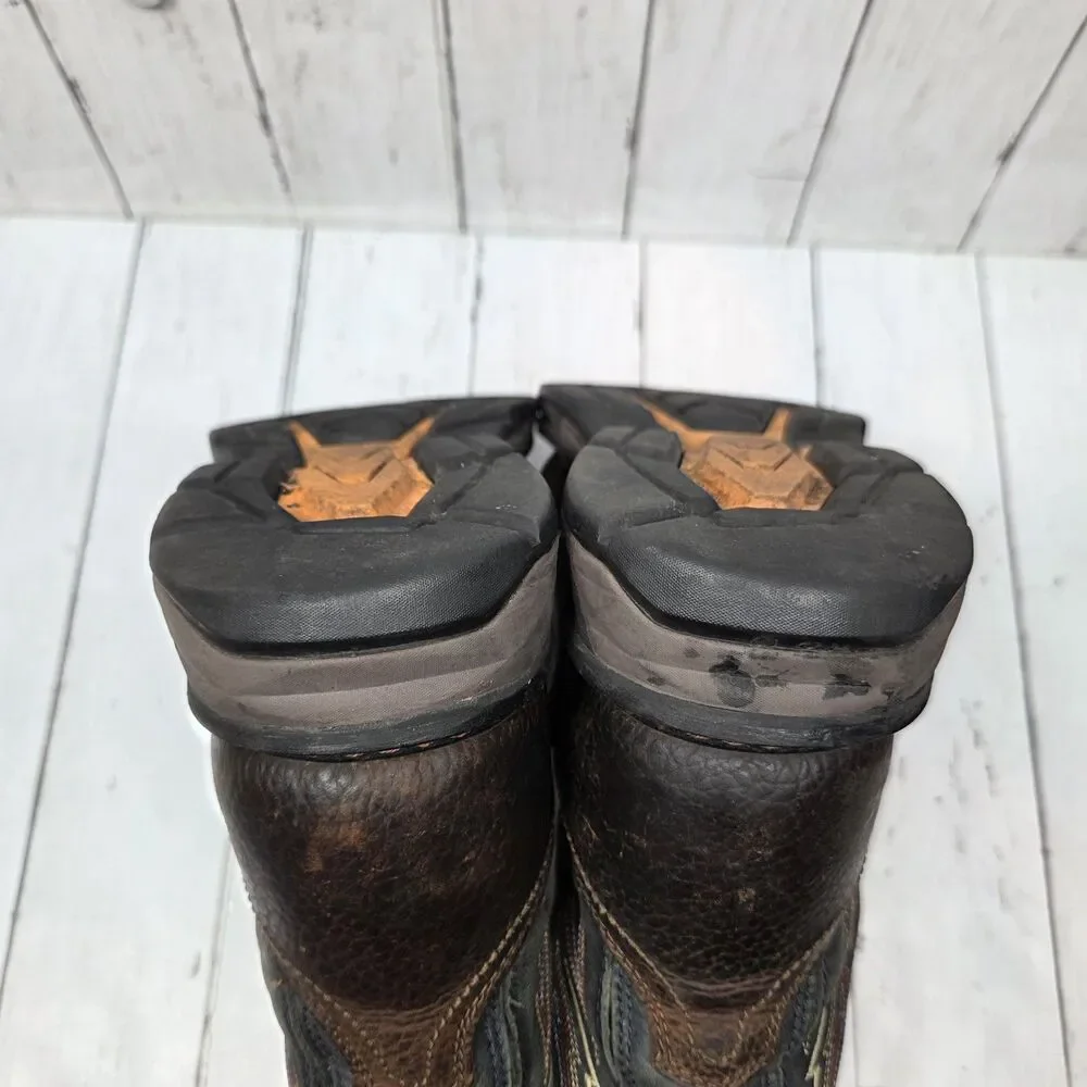 Ariat Work Men's Leather Boots ASTM F2892-18 EH Size 10.5 EE Wide Brown Black